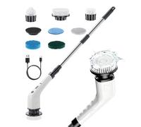 Cordless Scrubber - Waterproof Battery Tool, Household Utility Solution, with Easy Handling | Rechargeable Electric Scrubber for Kitchen Sinks, Bathtubs, Tiles, Grout Lines, Doors,