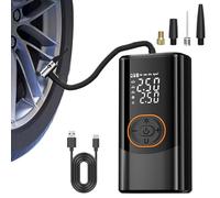 Cordless Smart Inflator, Wireless Rechargeable Air Compressor, Compact Pump with Auto Feature and LED Lights for Bicycle Car Tires Balls Outdoor Inflation, 7.8x4.9x15.1cm