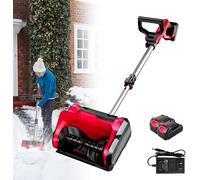 Cordless Snow Shovel, 20V Electric Snow Blower with Adjustable Ergonomic Handle, Lightweight Battery-Powered Snow Thrower for Driveway, Sidewalk, Deck and Patio (Up to 12 inches Snow),B