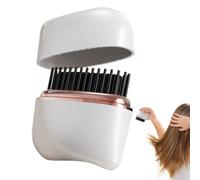 Cordless Straight Brush, Hair Styling Comb Tool, 3.34x3.54x1.18inch Ceramic Heat Brush with Battery, 2000mAh Rechargeable Anti Scald Device, Soft Styling Design Style, Travel Salon Use