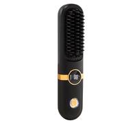 Cordless Straightener Brush - Wireless Heated Comb, 4-Level Flat Iron Hair Styling Tool for Smooth Straightening Use, Portable Hair Straightening Brush for Home Salon Travel Vacation Business Trips