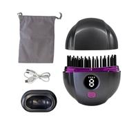 Cordless Styling Brush - Flat Iron for Travel Use | ABS with 3 Heat Settings, Portable Hair Straightening Tool, Small Edge Styler, Bangs Curly Short Long Hair, Home Office Beauty