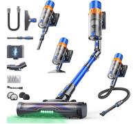 Cordless Vacuum Cleaner, 600W/50KPA/65Mins Cordless Vacuum Cleaner with Foldable Adapter, 1M Hose, Fragrant, Wall