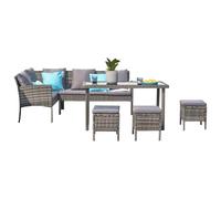 Cordoba, salon de jardin résine noir gris 8places