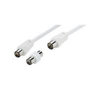 Cordon 2m TV 9.52mm mâle/ femelle + adpat.mâle/mâle