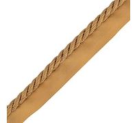 Cordon à bride - Cordon passepoil en coton de 19 mm pour la couture, coussins, garniture d'ameublement, fil à coudre, tresse, ameublement (doré antique, 1 m)