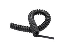 Cordon à ressort bou lexible enroulé, 4 noyaux 0,3 mm2 1M 5M 7M 10M | Extension télescopique de fil blindé en spirale mate 22AWG, diamètre de 5mm(Stretch 1 meter)