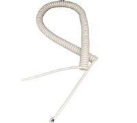 Cordon à ressort flexible secteur enroulé 4 conducteurs 24AWG 0,2 mm2 blanc