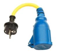 Adaptateur Cordon 16 A/250 V - fiche Schuko/raccord CEE