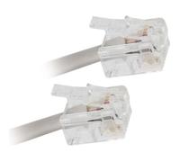 Cordon ADSL RJ11 - Mâle/Mâle - Blanc - 2m