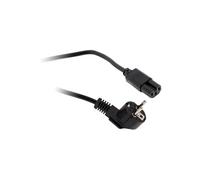Zenitech - Cordon d'alimentation Ménager HO5RRF 120° 3G1 Classe 1 - Remplacement pour Appareils de Bureautique - Fil 1,5m - Noir - 1,5m