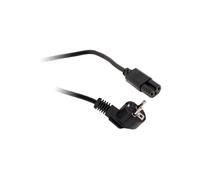 Zenitech Cordon d'alimentation ménager HO5RRF 120° 3G1 Classe 1 1,5 m Noir pour bureautique