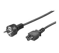 Cordon alimentation noir 1m80 0,75mm2 2 P+T droit av fiche 3 pôles