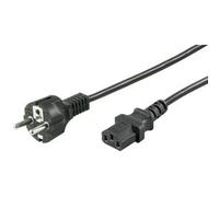 Cordon alimentation secteur noir 1m50 0,75mm2 2 P+T droit avec fiche IEC