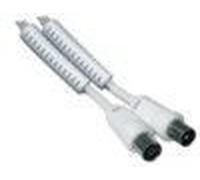 Cordon antenne ferrite, 1xMâle<->1xFemelle 75 Ohms