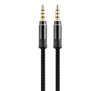 Cordon audio 3,5 mm 30 pieds - Nylon tressé, câble stéréo mâle à mâle, compatible avec casque | Câble Aux de haute qualité pour écouteurs stéréo de voiture et de maison, haut-parleur de Smartphone, sy