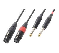 Support d'enceinte Tronios PD Connex Câble Audio Cordon 2x XLR Femelle - 2x Jack 6,35 Mâle Mono - 1,5m