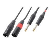 Cordon audio - PD Connex - 2x XLR mâle - 2x jack 6.35 mâle stéréo - 6 m - Noir