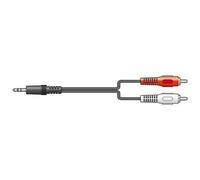 Vonyx Câble Audio Jack 3,5/RCA - 2,5m Noir