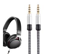 Cordon auxiliaire - 1.5m 3 3.5mm Long Heavy Duty Nylon Tressé Auxiliary Cord Extension Adapter for Speaker Car Audio Headphones