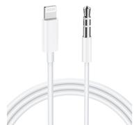 Cordon auxiliaire câble 3,5 mm pour voiture compatible avec iPhone 13 12 11 XS X 8 7 6 iPad iPod pour autoradio, haut-parleur, casque, prend en charge toutes les versions iOS