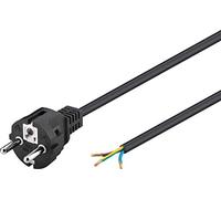 Cordon avec Mise à la Terre pour Confection, 1.5 m Longueur, Noir