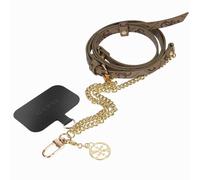 Cordon Bandoulière Smartphone Longueur 150cm Avec Accroche Universelle Guess Marron Clair