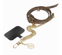 Cordon Bandoulière Smartphone Longueur 150cm avec Accroche Universelle Marron clair