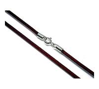 Cordon Bordeaux en Soie et fermoir en Argent 40 cm., Soie
