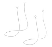Cordon Bouchon d'Oreille 2pcs, 48cm Ccordon en Silicone Cordon pour Bouchon d'Oreille Anti-Remorquage pour Bouchons d'Oreilles avec Embouts Détachables(Blanc)