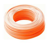 cordon, câble électrique, 10 mètres, 1,5 mm², 1 x 1,5 mm, couleur orange, cuivre, fil unipolaire, conforme CPR, FS17, idéal pour les rénovations électriques pour les maisons et les appartements