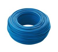 cordon, câble électrique, 25 mètres, 6 mm² mm2, 1 x 6 mm, bleu, cuivre, fil unipolaire, conforme CPR, FS17, idéal pour la rénovation du système électrique pour les maisons et les appartements