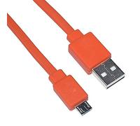 Cordon câble Plat Micro USB Chargeur Rapide de Rechange pour JBL Flip 2 Flip 3 Flip 4 Haut-parleurs Logitech UE Boom 22 AWG téléphones Android (Orange)