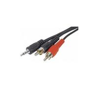 Cordon carte son jack 3.5mm sur 2xRCA M - 10M