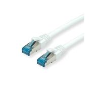 Cordon Cat.6A (Classe EA) / 10 Gigabit S/FTP, LSOH, blanc, 0,15 m