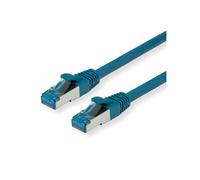 Cordon Cat.6A A) / 10 Gigabit S/FTP, LSOH, bleu, 0,15 m