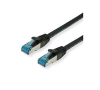 Cordon Cat.6A A) / 10 Gigabit S/FTP, LSOH, noir, 0,15 m