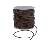 Cordon ciré de 1 mm pour la fabrication de bracelets et de colliers - Cordon macramé durable, cordes scoobies et cordon en cuir - Parfait pour bracelets de perles et bracelets d'amitié - Marron - 5 m