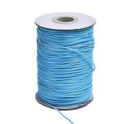 Cordon ciré en polyester - 40 m x 3 mm - Rond - En cuir synthétique - Résistant à la déchirure - Pour bracelets, fabrication de bijoux, bricolage, colliers, macramé, emballage cadeau - Bleu ciel