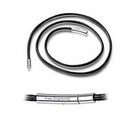 Cordon Collier pour Pendentif Chaîne Collier en Cuir Personnalisé Prénom Corde de Cire Tressé avec Fermoir Personnalisable Homme Femme Noir Longueur 41-76cm Largeur 2/3mm
