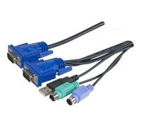 Cordon combo pour kvm evolutif VGA/PS2+USB - 1,8m
