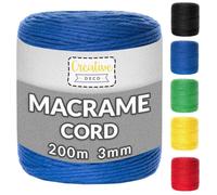 Cordon - Creative Deco - JAN-CD-SZNUREK-BAWELNIANY-3mm-100m-BLUE - 100% coton - Écologique - Multi-usage