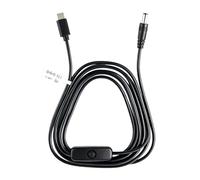 Cordon d ' alimentation de caméra de type C à 12 V avec fiche ronde | Câble de bouton en ligne pour lampe de routeur, placement de ventilateur de bureau, média domestique,