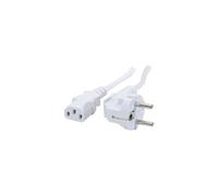 Cordon d alimentation PC CEE7 / C13 blanc - 1,8 m
