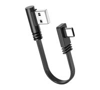 Cordon d ' alimentation USB C 66 W, câble USB A type C avec connecteurs coudés pour console de véhicule, appareils de bureau, fil de synchronisation, gestion des câbles à profil bas, cordon court,