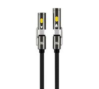 Cordon d ' Alimentation USB C Portable Cordon de 240 W Lumière LED intégrée pour matériel de Camping Prise en du de données 480 Mbps Câble de Rapide USB C avec allumeur