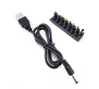 Cordon d ' Alimentation USB DC5521 5, 5 x 2, 1 mm avec 8 connecteurs, idéal pour Les Professionnels de l ' Informatique et Les Voyageurs, Adaptateur de Voyage