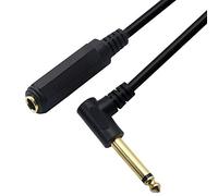 Cordon d’ampli à angle droit, mono 90°, 6,35 TS mâle vers 6,35 TRS femelle, câble audio pour amplificateurs, guitares, pianos, équipement home cinéma