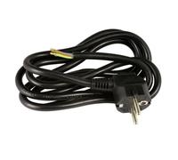 Cordon d'alimentation 2m 3x1,5mm² avec interrupteur pour appareils ménagers avec prise 2P+T 16A noir