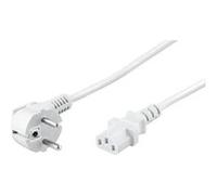 Cordon d'alimentation à angle Wentronic (Schuko à la norme IEC 320 C13) 3m blanc (Import Allemagne) Blanc G